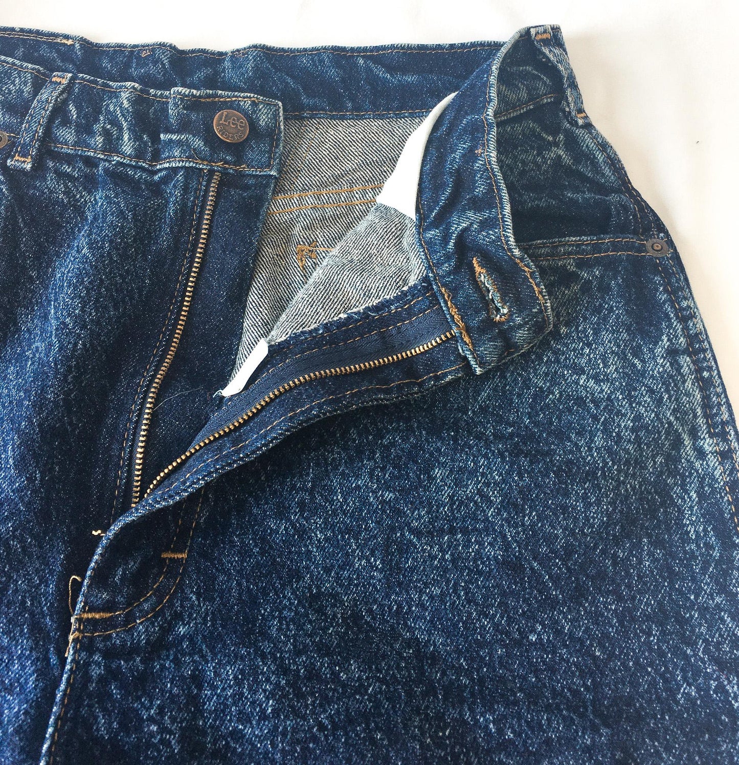 Vintage 90s Lee Dark Acid Wash High Rise Baggy Jeans, 30" x 31"