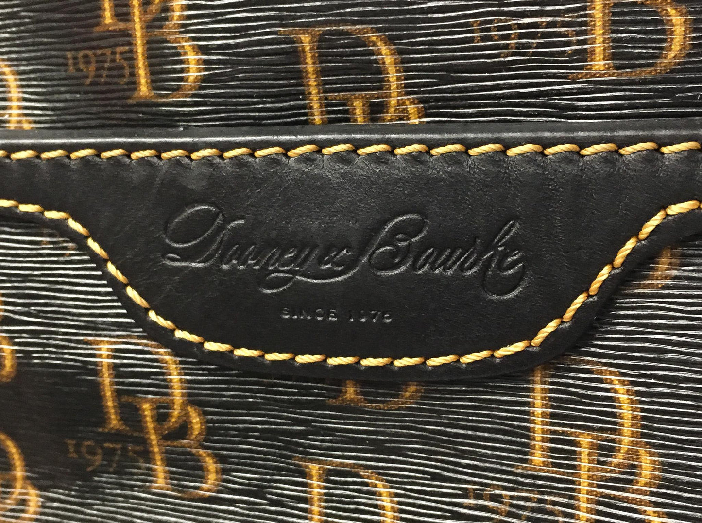 Y2K Dooney and Bourke Black 1975 Monogram Logo Shoulder Crossbody Bag