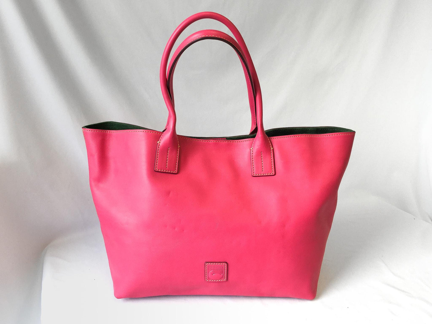 Vintage Dooney and Bourke Large Florentine Ashton Pink Leather Shoulder Tote Bag