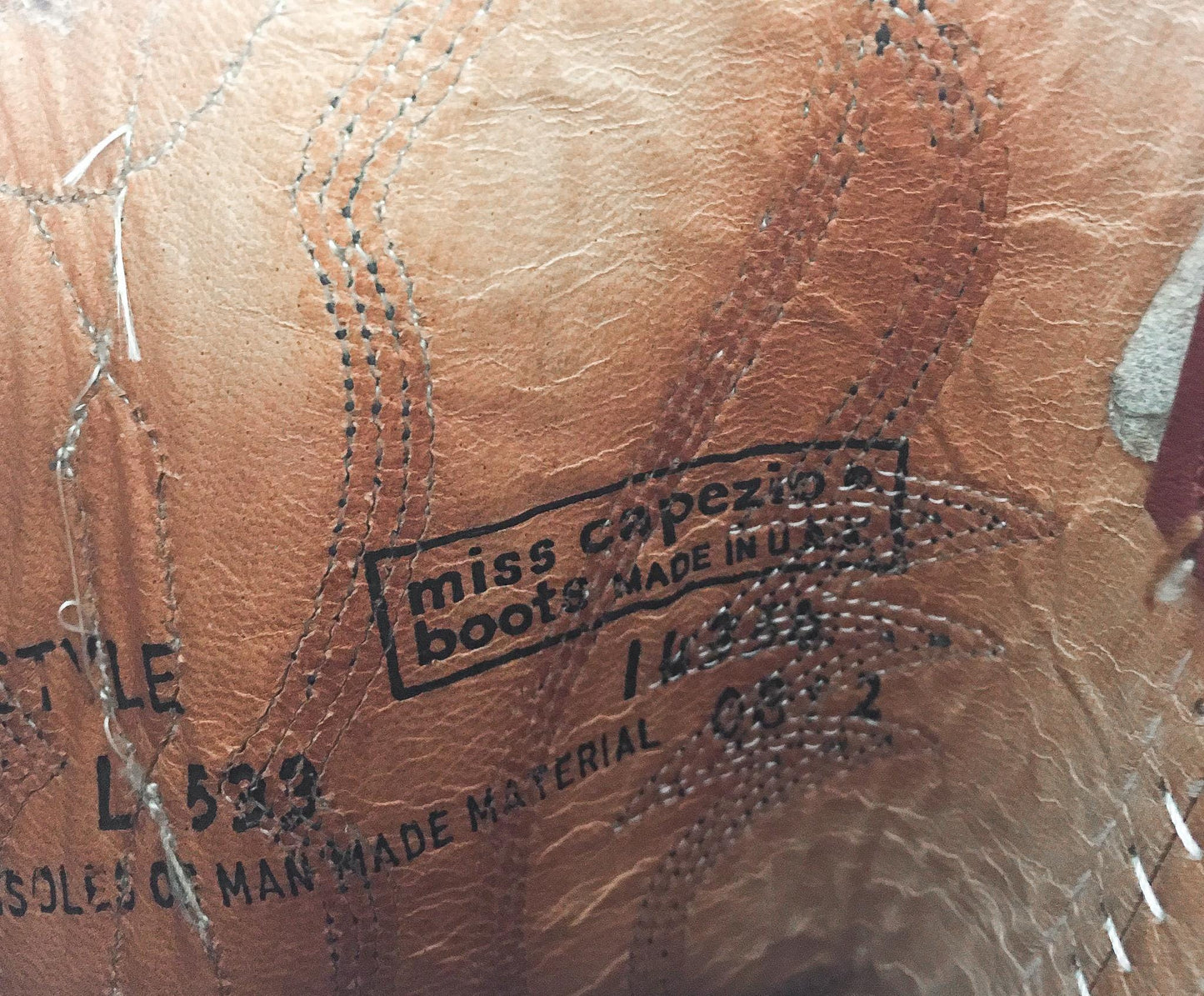 70s Miss Capezio Coral/Orange Snakeskin Stacked Heel Cowboy Boots, Women's Sz. 7M, Vintage Unique Western Festival Cowgirl Boots