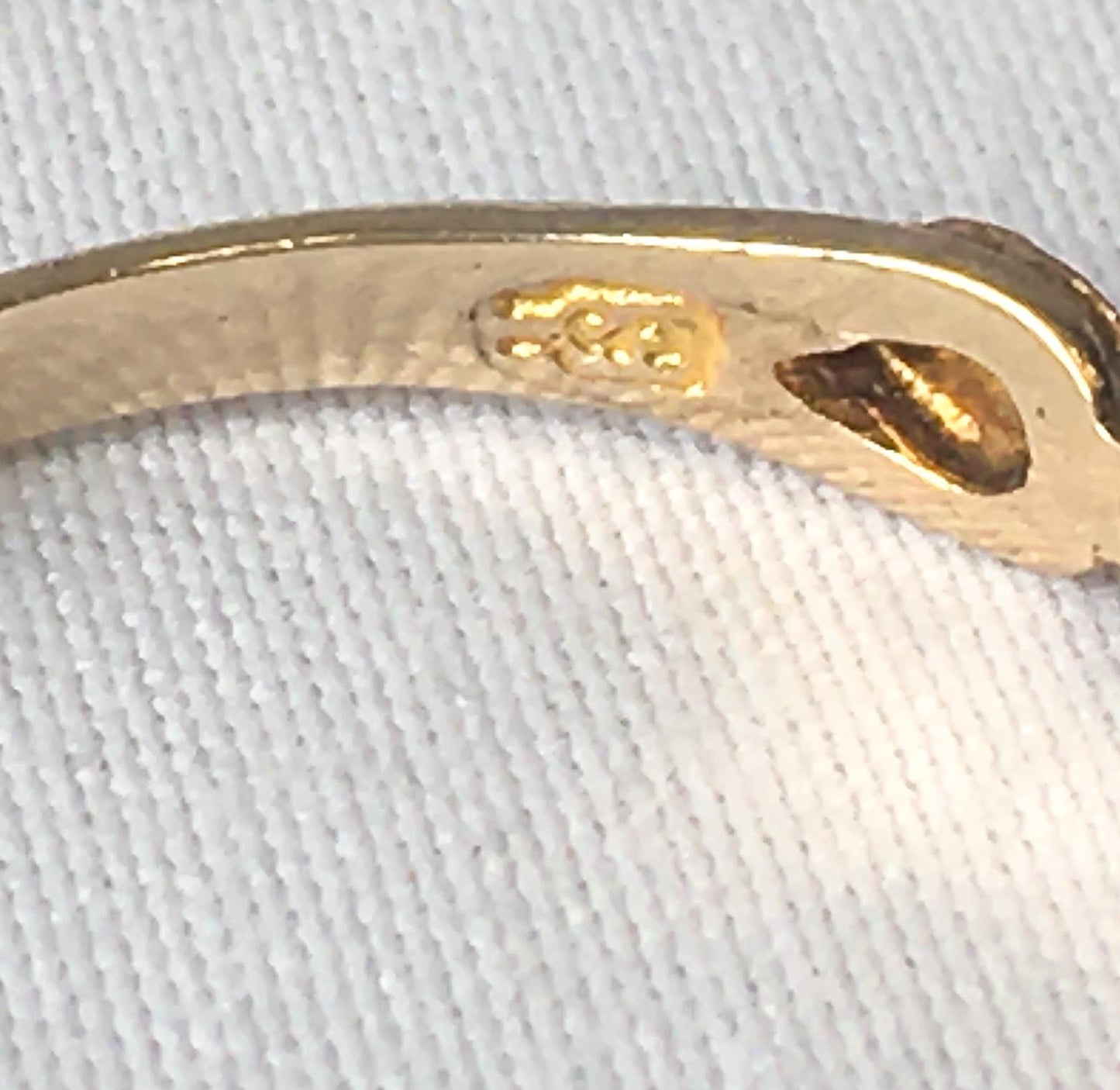 Vintage 10K RGC Black Hills Gold Two Leaf Pearl Band Ring, Sz. 6, Vintage Dainty Black Hills Gold Jewelry