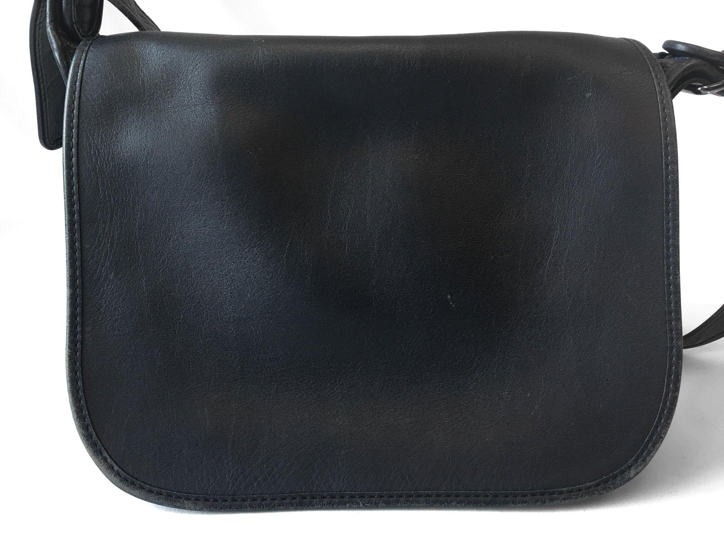 Limited Edition Coach Dark Navy Legacy Saddle Bag 75th Anniversary Leather Crossbody Shoulder Bag, Everyday Classic Coach Handbag