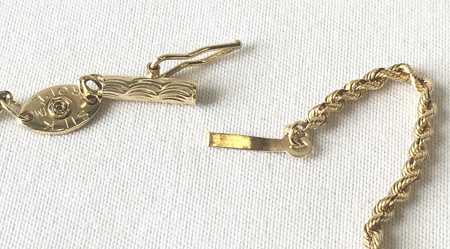 14K OroAmerica Yellow Gold Silk Rope Chain Necklace, Roughly 16.5", Roughly 2mm, Elegant Classy Everyday Simple Layering Chain Necklace