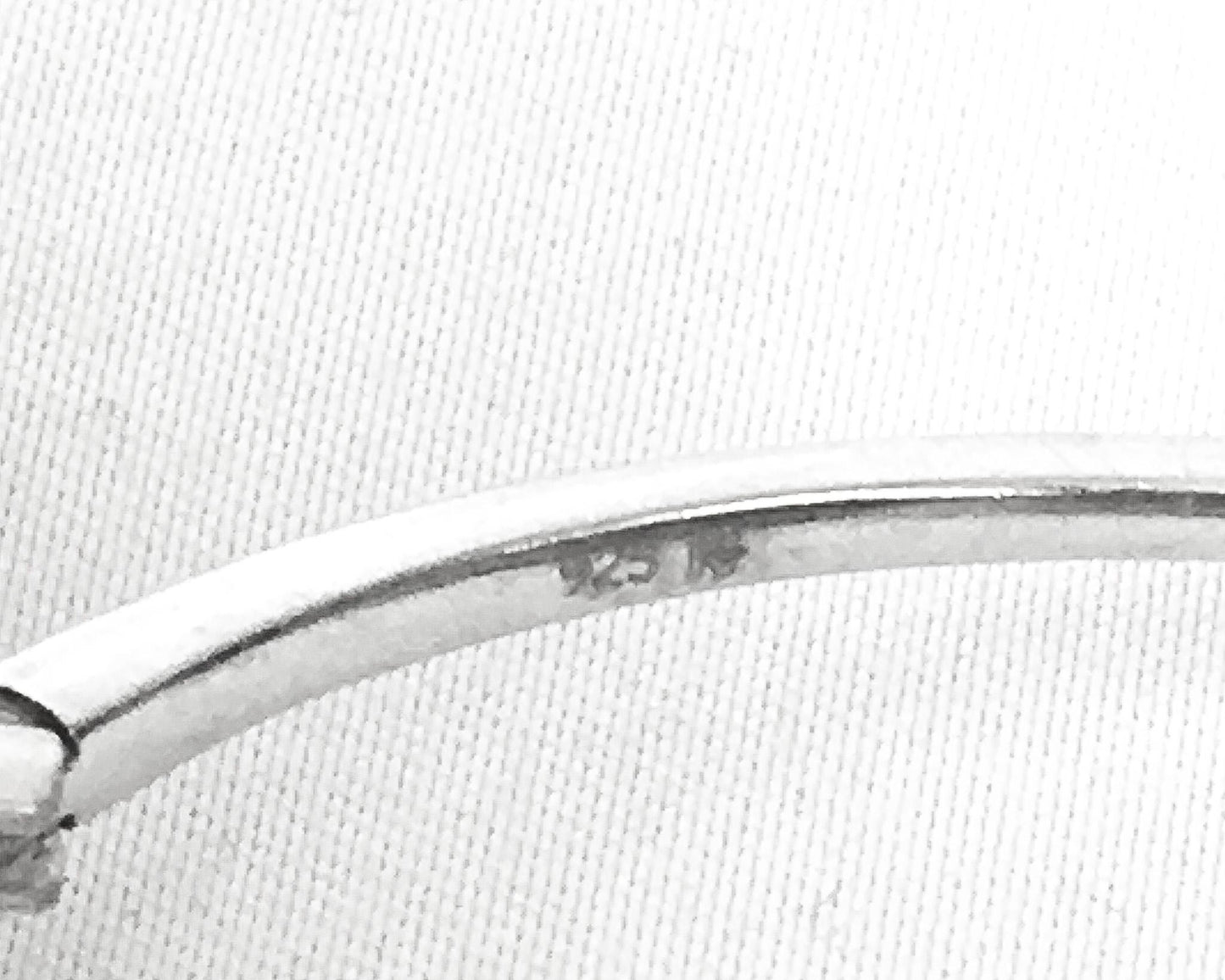 925 and Black Diamond Silver Wave Bangle Bracelet, 6-8", Unique Stackable Bangle Bracelet