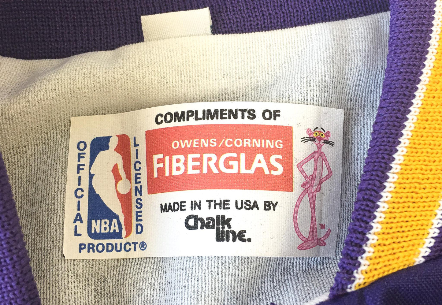 90s NBA Lakers Purple Satin Quarter Zip Windbreaker Jacket, Men's Sz. L, Vintage NBA Apparel