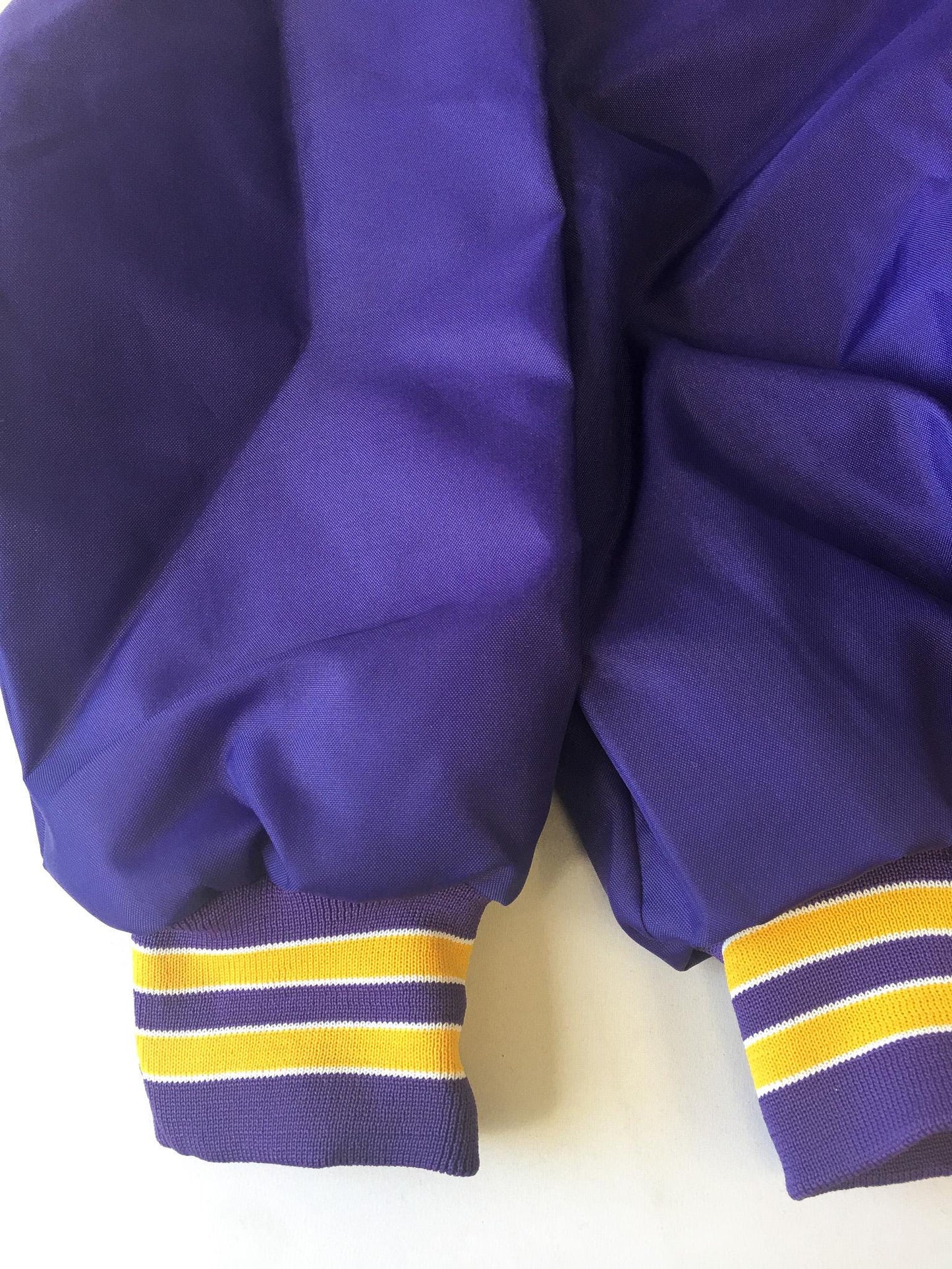 90s NBA Lakers Purple Satin Quarter Zip Windbreaker Jacket, Men's Sz. L, Vintage NBA Apparel