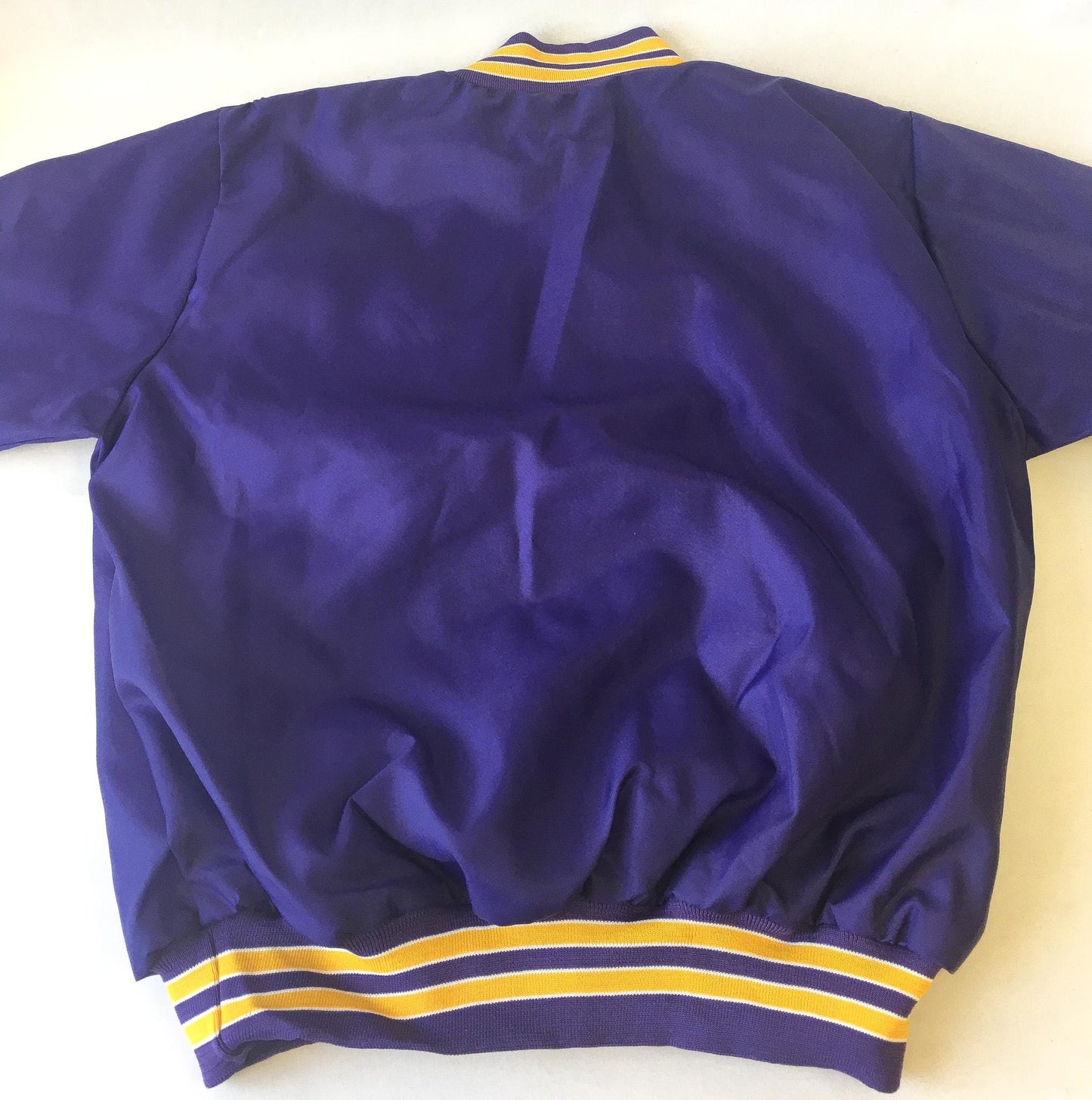 90s NBA Lakers Purple Satin Quarter Zip Windbreaker Jacket, Men's Sz. L, Vintage NBA Apparel