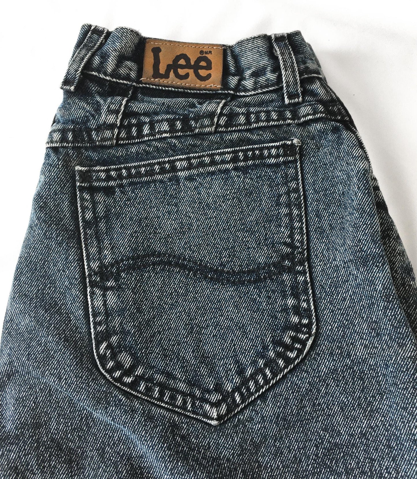 Vintage Lee Acid Dark Wash Straight Leg Tapered Denim Jeans, 29" x 32"