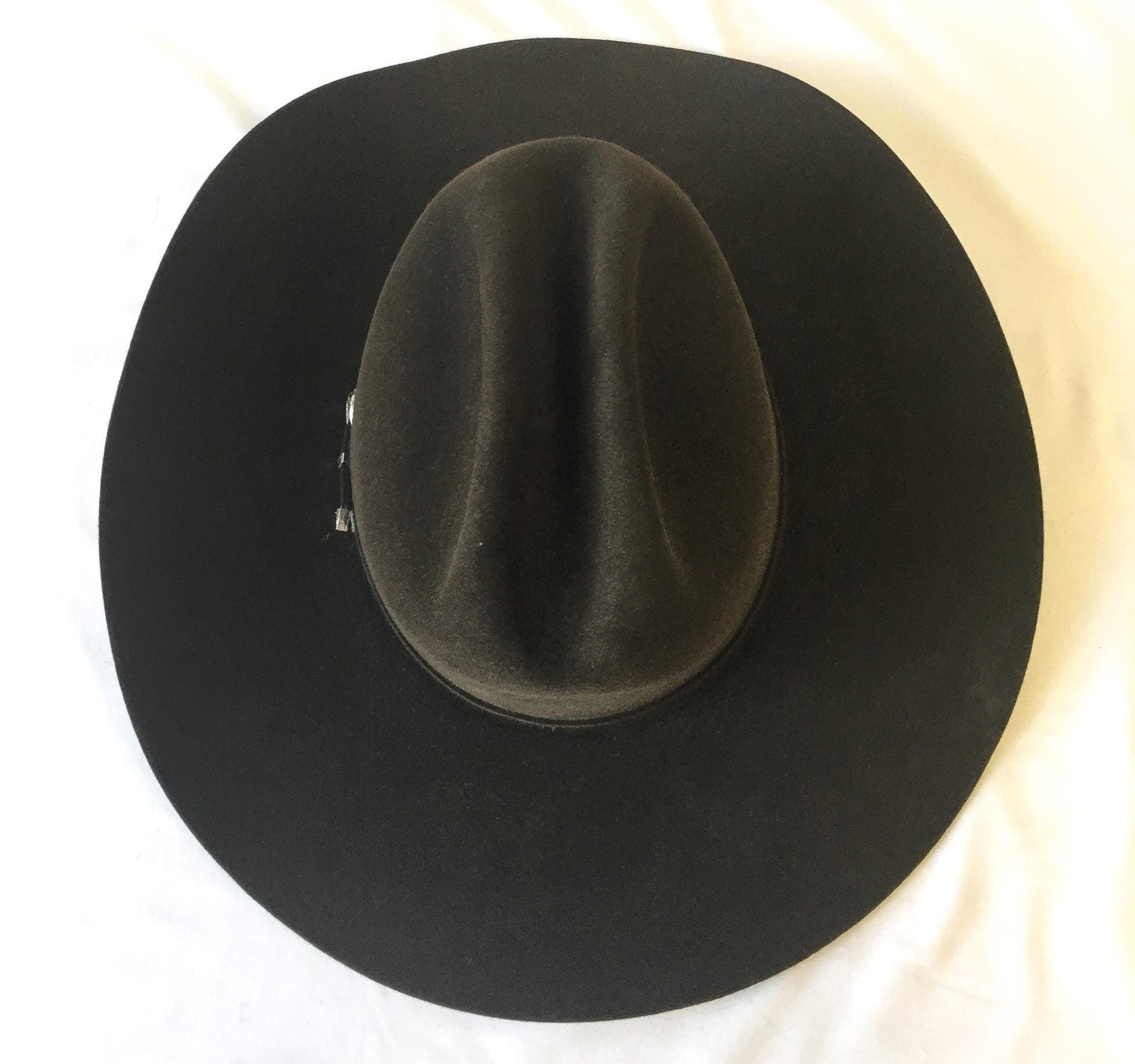 Maverick Chocolate Brown Cowboy Hat with Silver Buckle Band Detail, Sz 7 1/4, Vintage Western Festival Hat