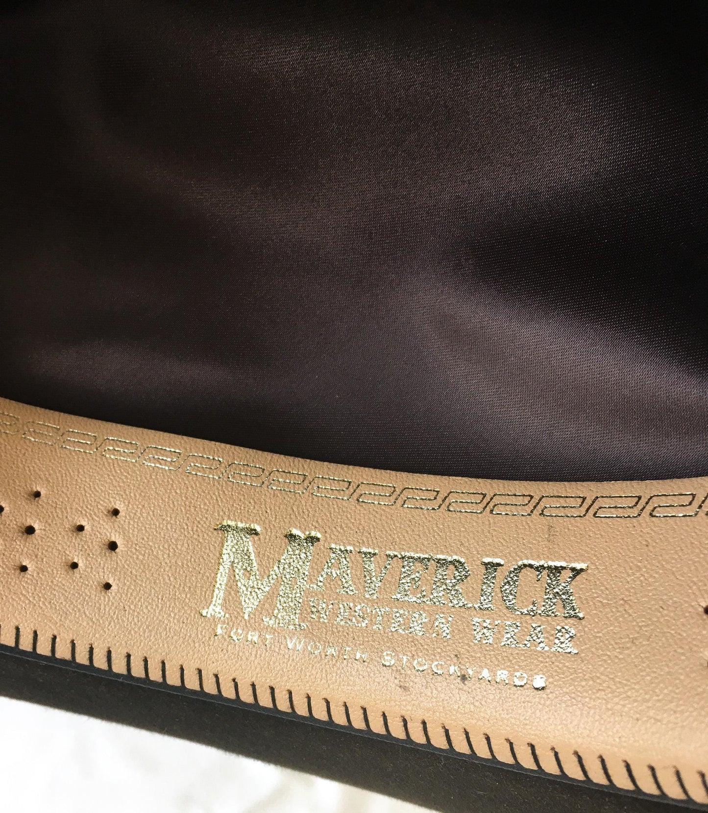 Maverick Chocolate Brown Cowboy Hat with Silver Buckle Band Detail, Sz 7 1/4, Vintage Western Festival Hat