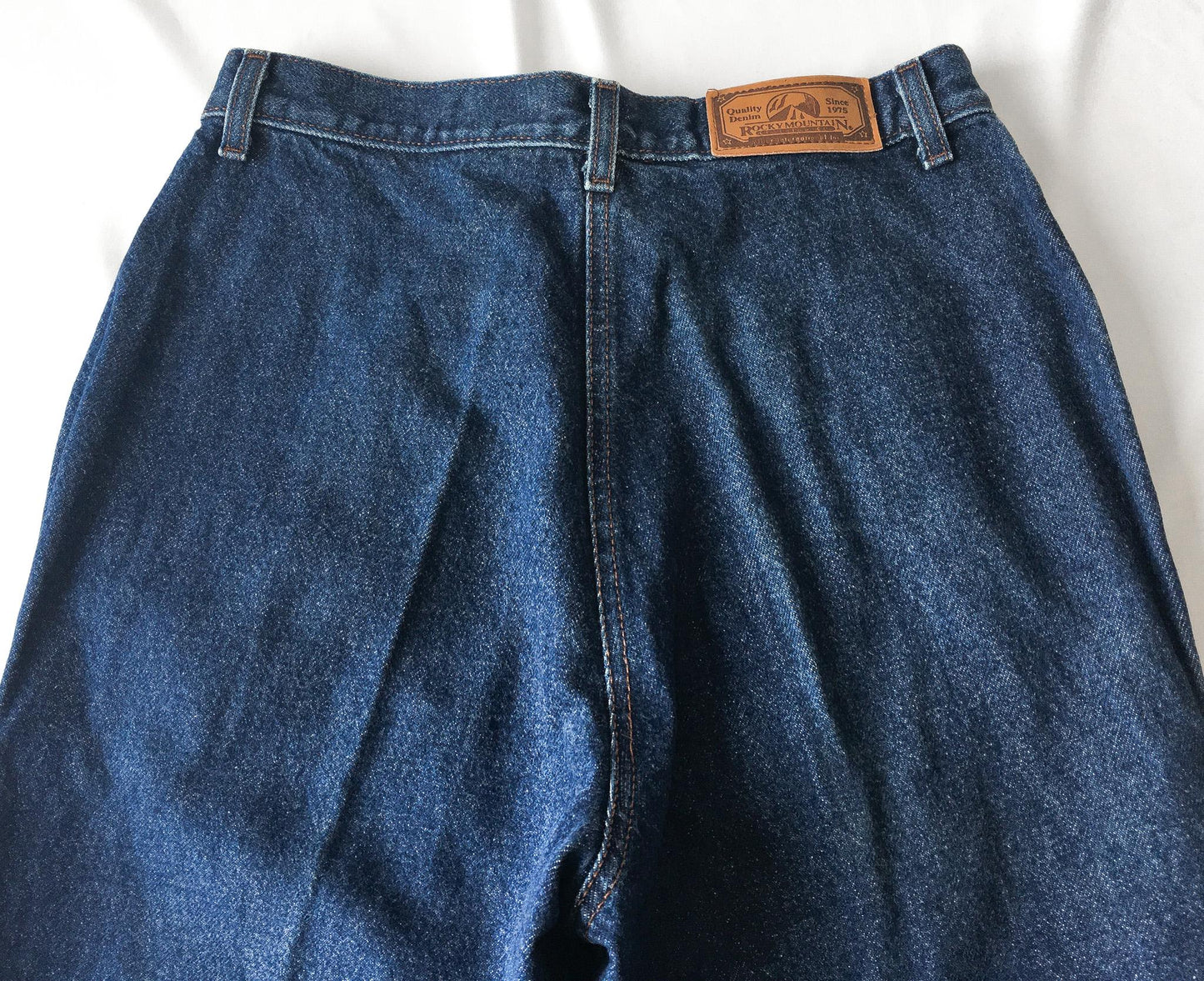 Vintage Rockies Dark Wash High Rise Straight Leg Tapered Jeans, Sz. 28" x 33", Vintage Western Jeans