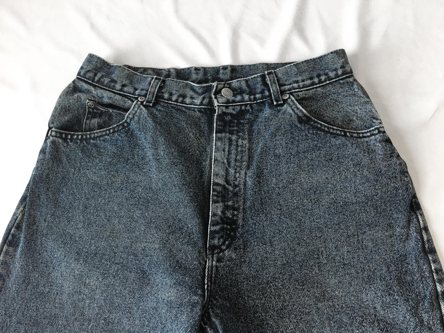 Vintage Lee Acid Dark Wash Straight Leg Tapered Denim Jeans, 29" x 32"