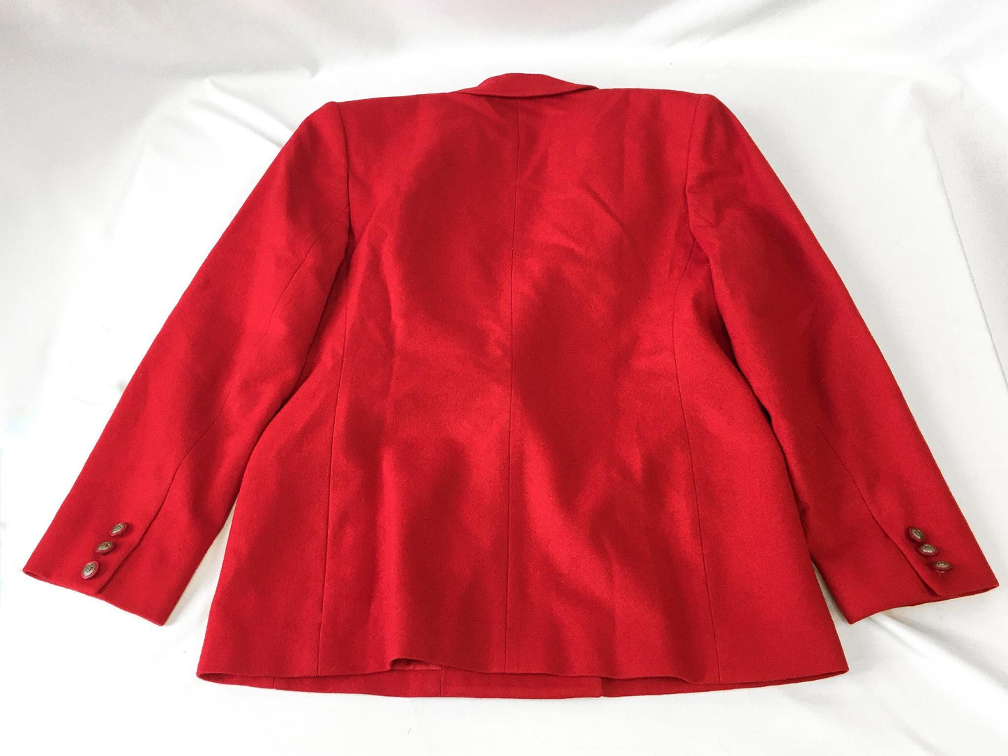 90s Pendleton Bright Cherry Red Wool Blazer, Women's Sz. XS-S, Vintage Minimalist Academia Preppy Blazer