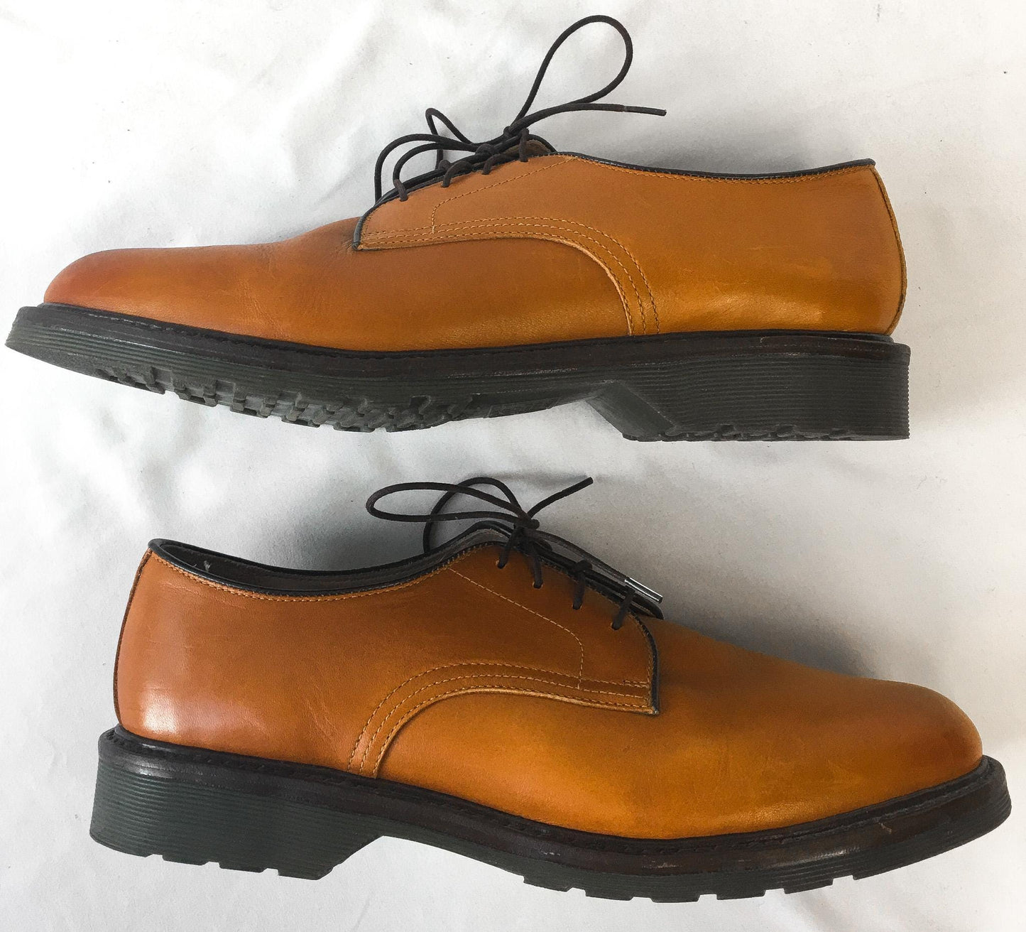 Vintage Dr. Martens Octavius Tan/Brown Leather Oxford Loafers, Men's Sz. 13, Vintage Dr. Martens Preppy Academia Style Dress Shoes