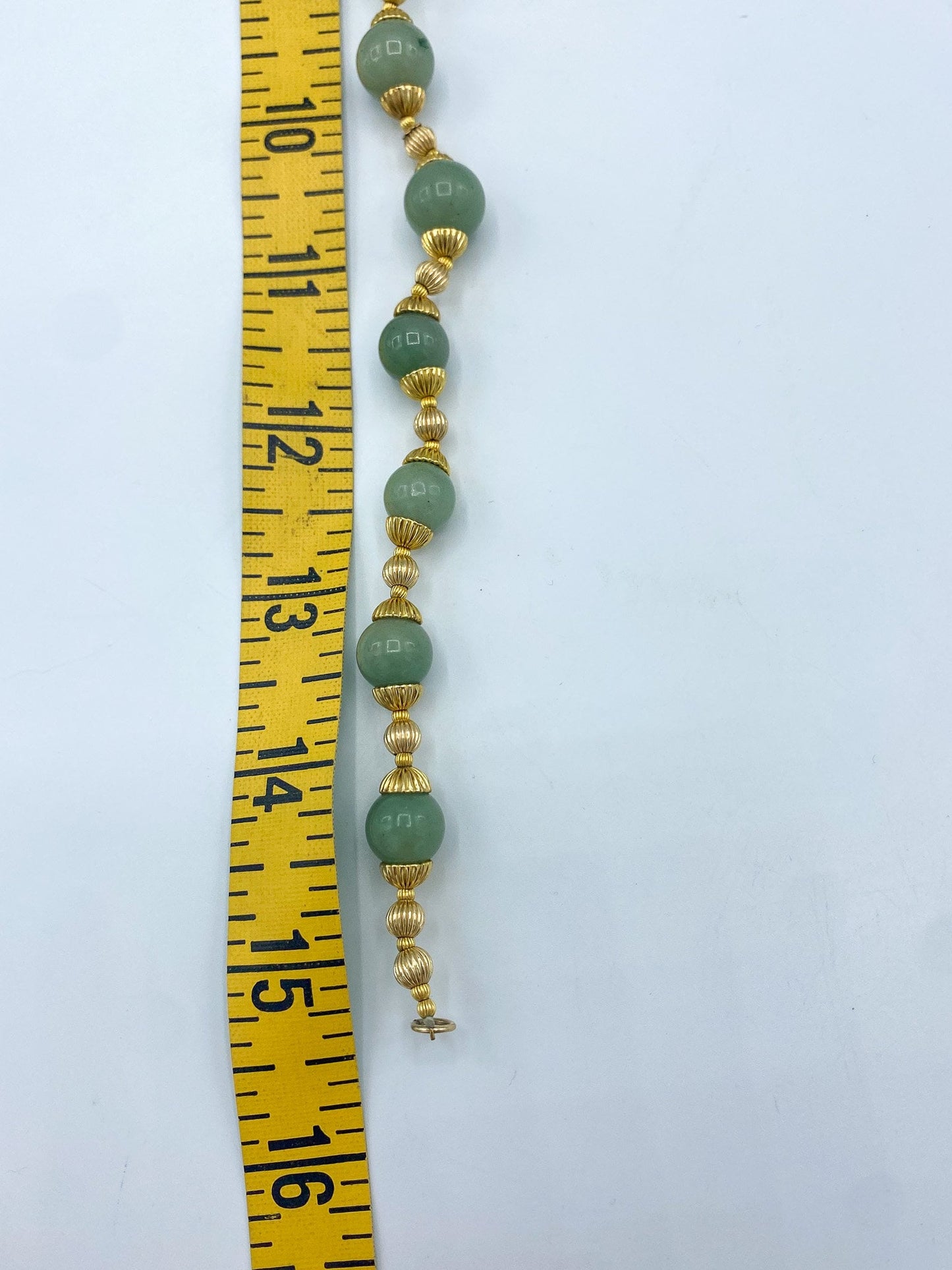 Vintage Miriam Haskell Jade/Jadeite and 12k Gold Filled Necklace/Choker, Vintage 1970's