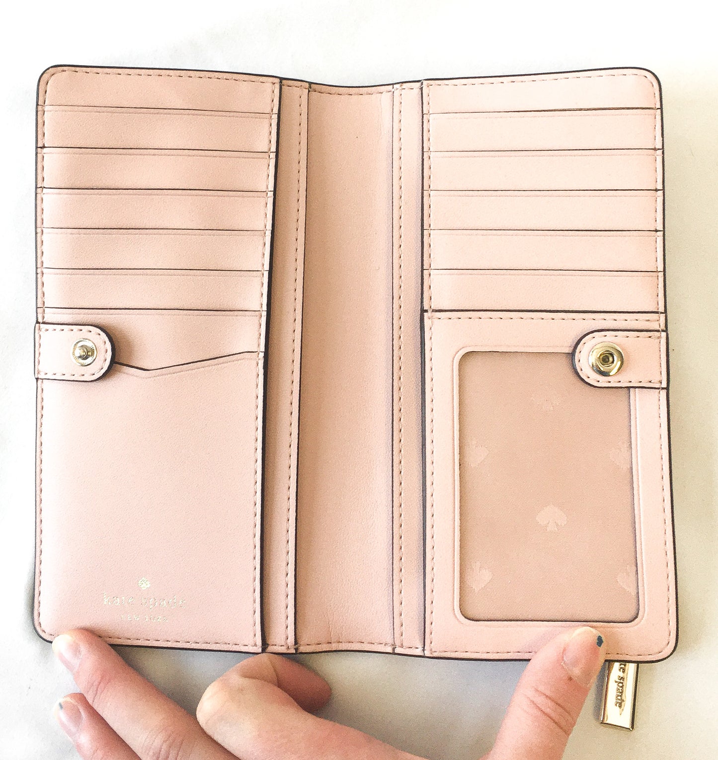 Kate Spade Staci Twinkle Pink Star Leather Bifold Wallet