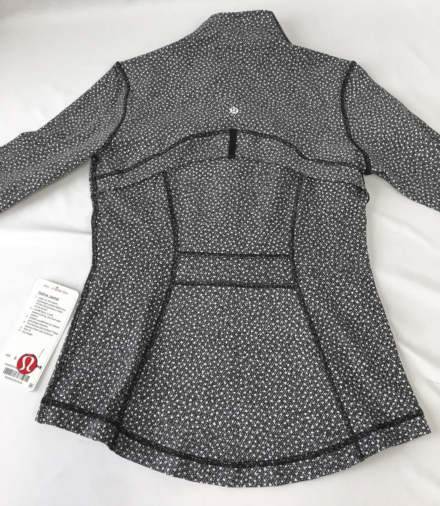 NWT Lululemon Define Jacket Women’s Gray Speckled Running Jacket Size 8