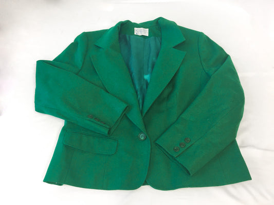Vintage Pendleton Kelley Green Wool Blazer, Women's Sz. S/M