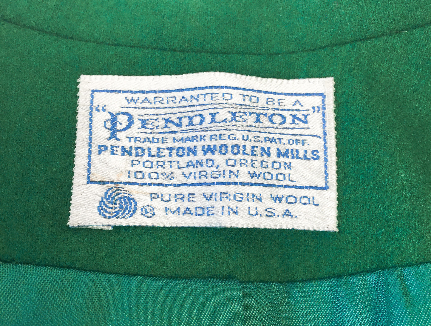 Vintage Pendleton Kelley Green Wool Blazer, Women's Sz. S/M