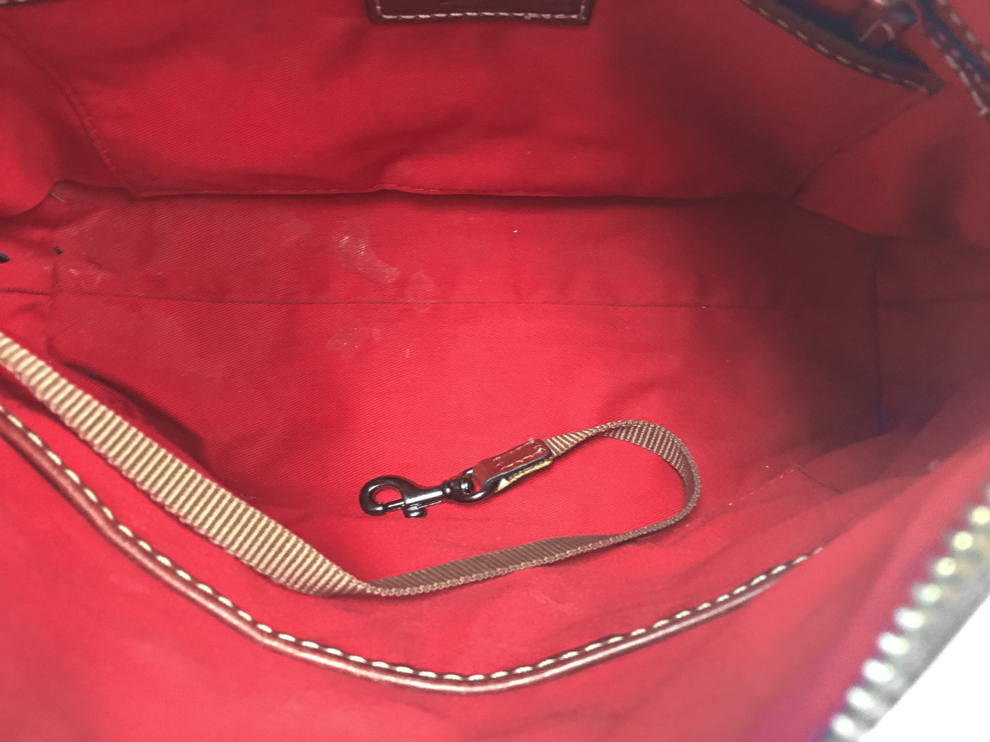 Dooney and Bourke Red Small Presley Pebbed Leather Crossbody Bag