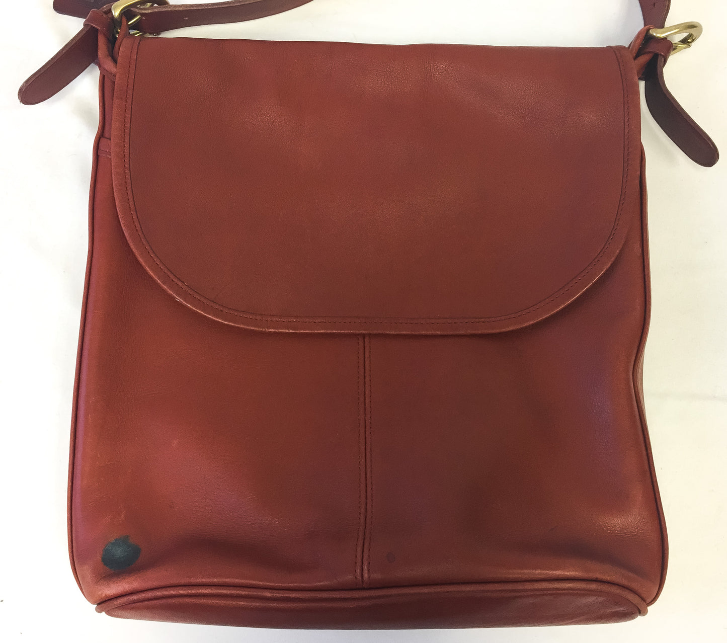 80s Coach Leatherware Whitney Soho Flap Red Leather Crossbody Bag, Vintage Rare Coach Handbag