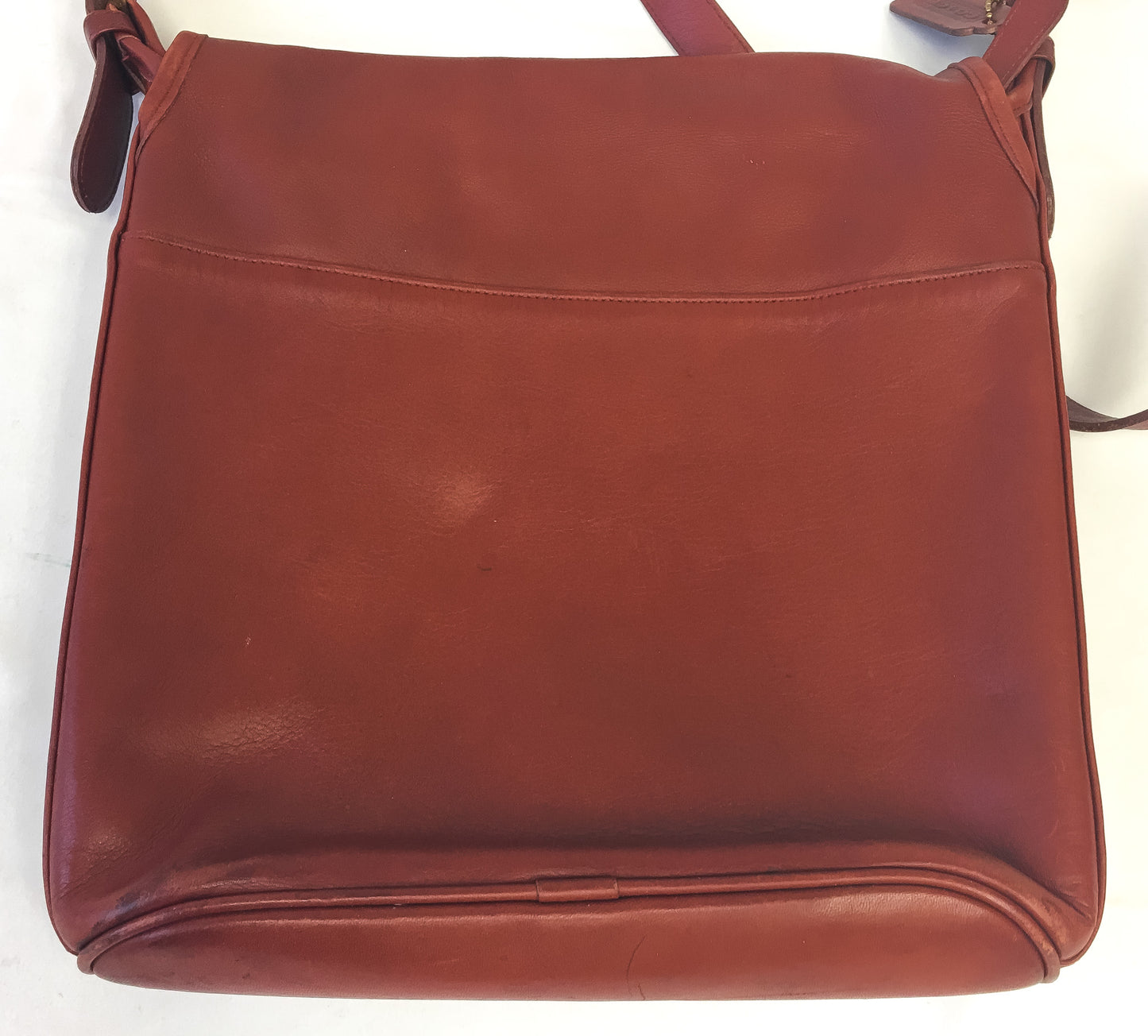 80s Coach Leatherware Whitney Soho Flap Red Leather Crossbody Bag, Vintage Rare Coach Handbag