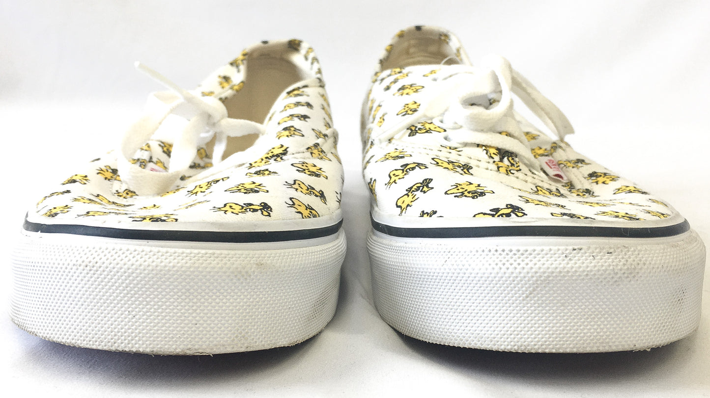 Vans x Peanuts Woodstock Off-White Lace Up Sneakers, Women's Sz. 10.5, Men's Sz. 9