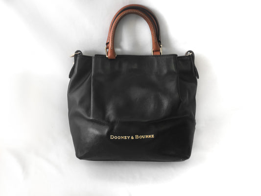 Dooney and Bourke Barlow Black Leather Top Handle Bag