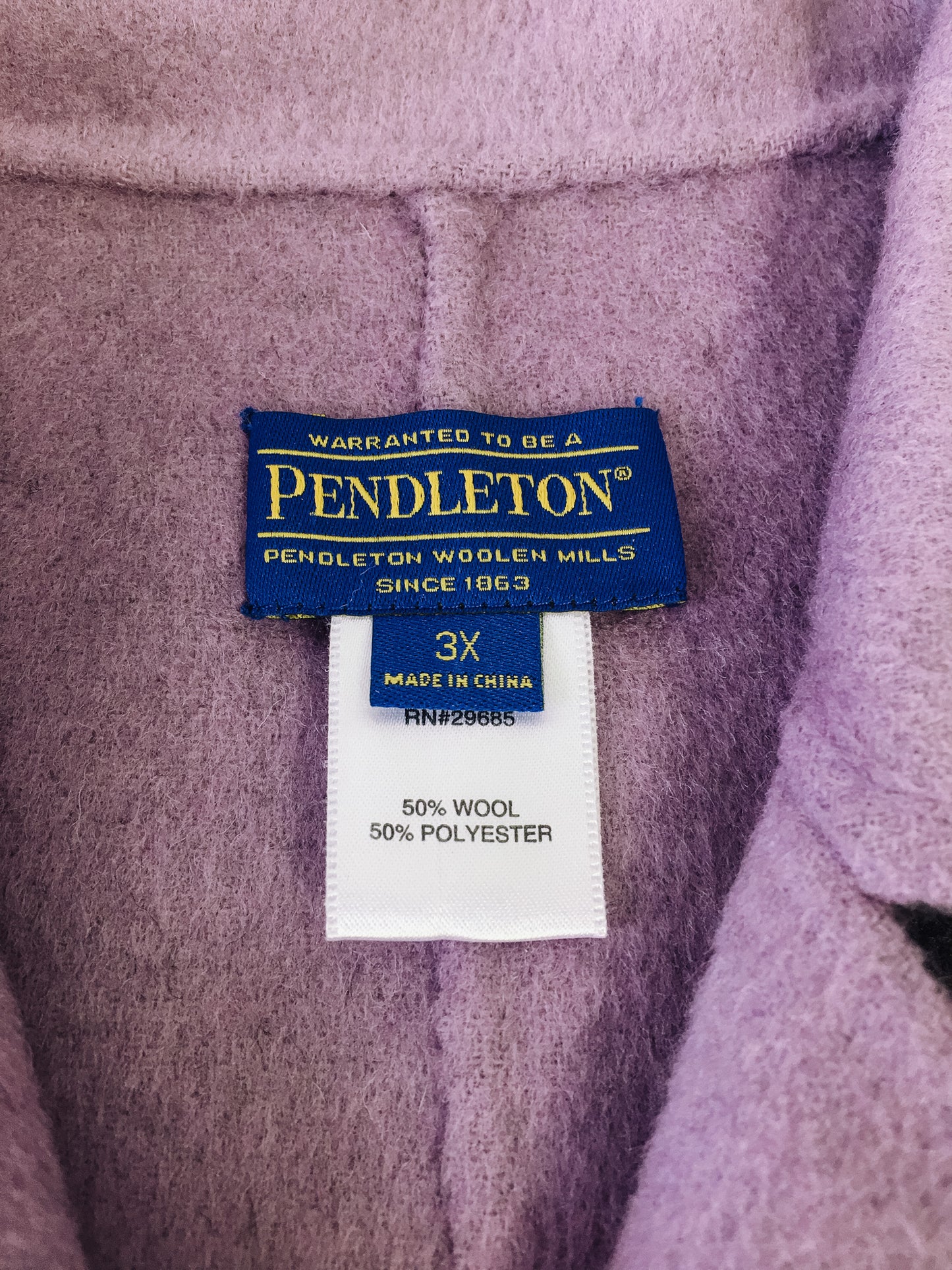 Pendleton Gray and Purple Plaid Wool Blazer, Sz. 3X