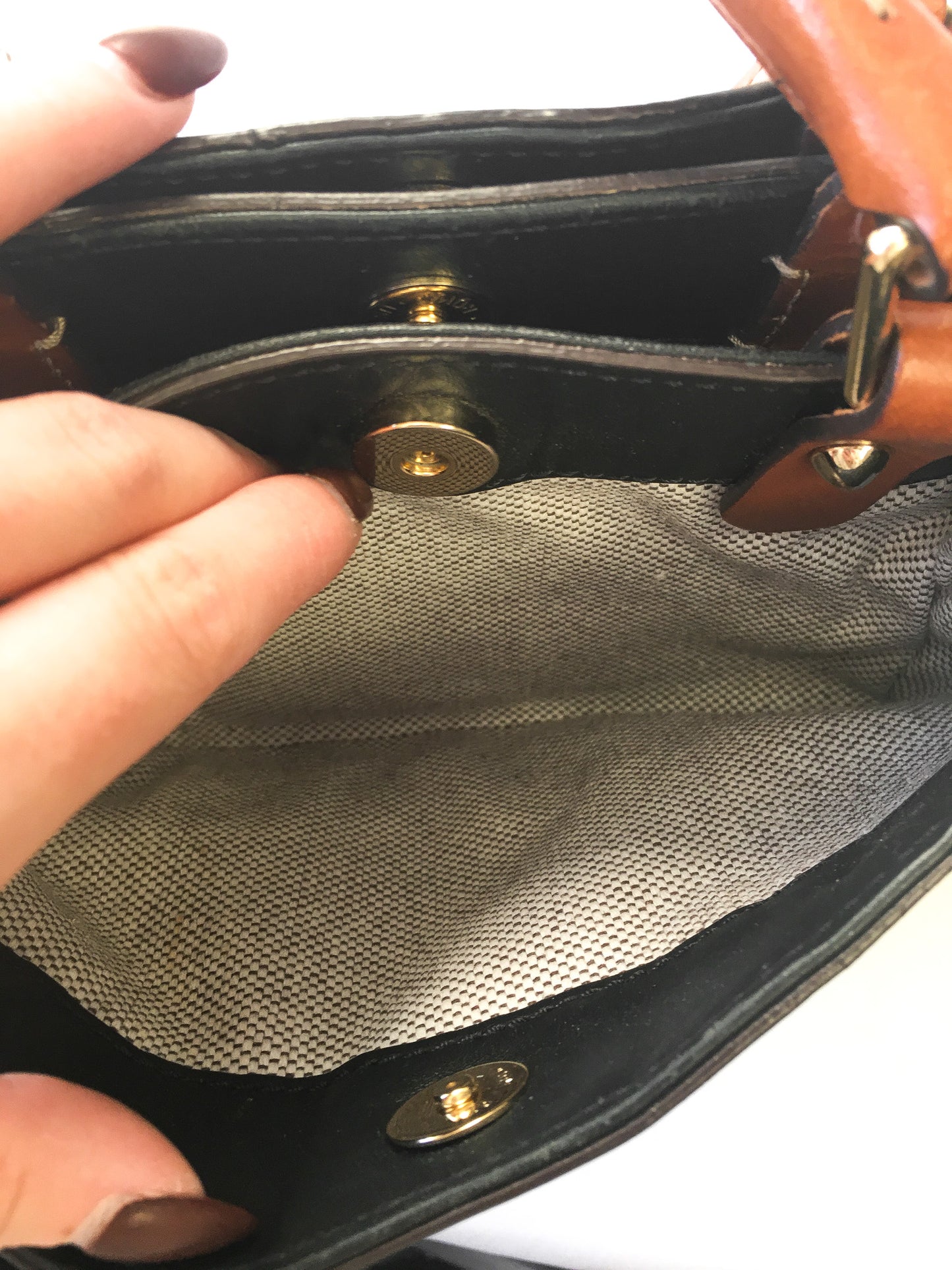 Dooney and Bourke Barlow Black Leather Top Handle Bag