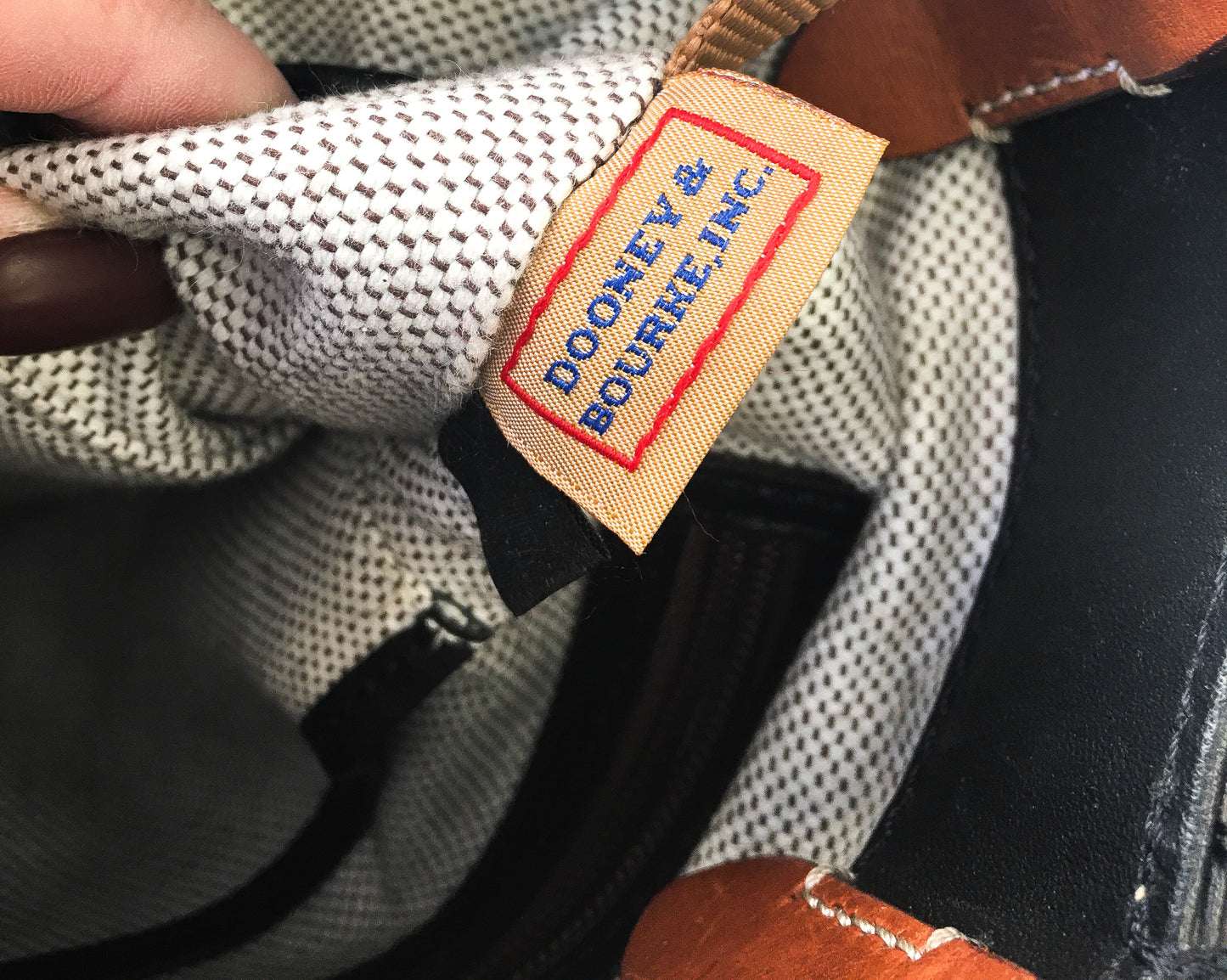 Dooney and Bourke Barlow Black Leather Top Handle Bag