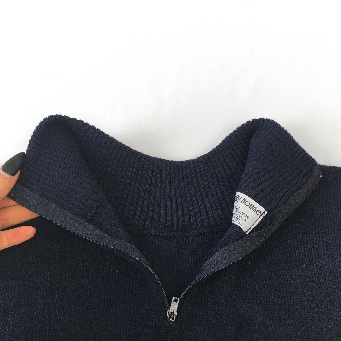 Vintage Crop Mockneck Sweaters in Red, White, and Blue