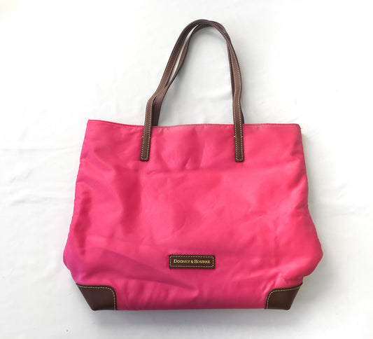 Dooney and Bourke Neon Pink Nylon Tote Shopper Bag