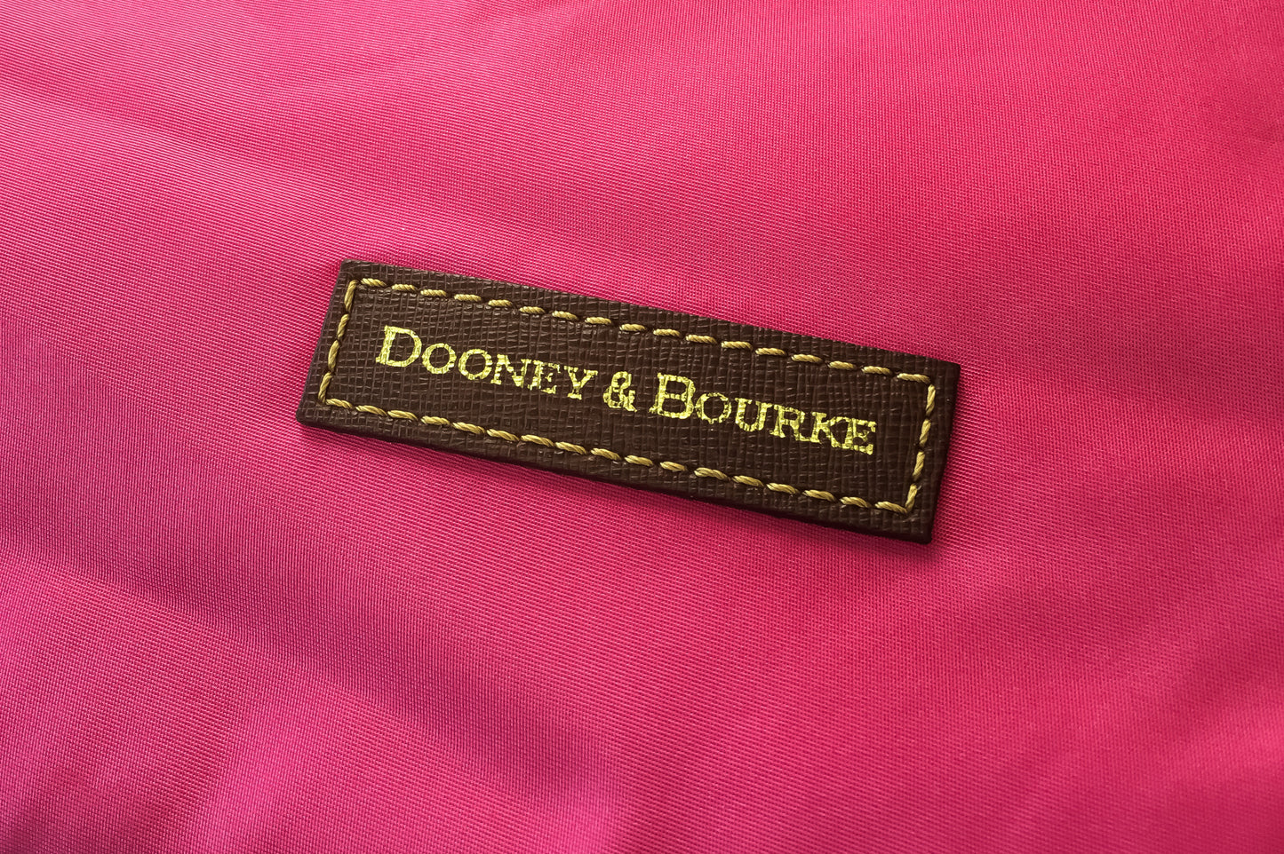 Dooney and Bourke Neon Pink Nylon Tote Shopper Bag