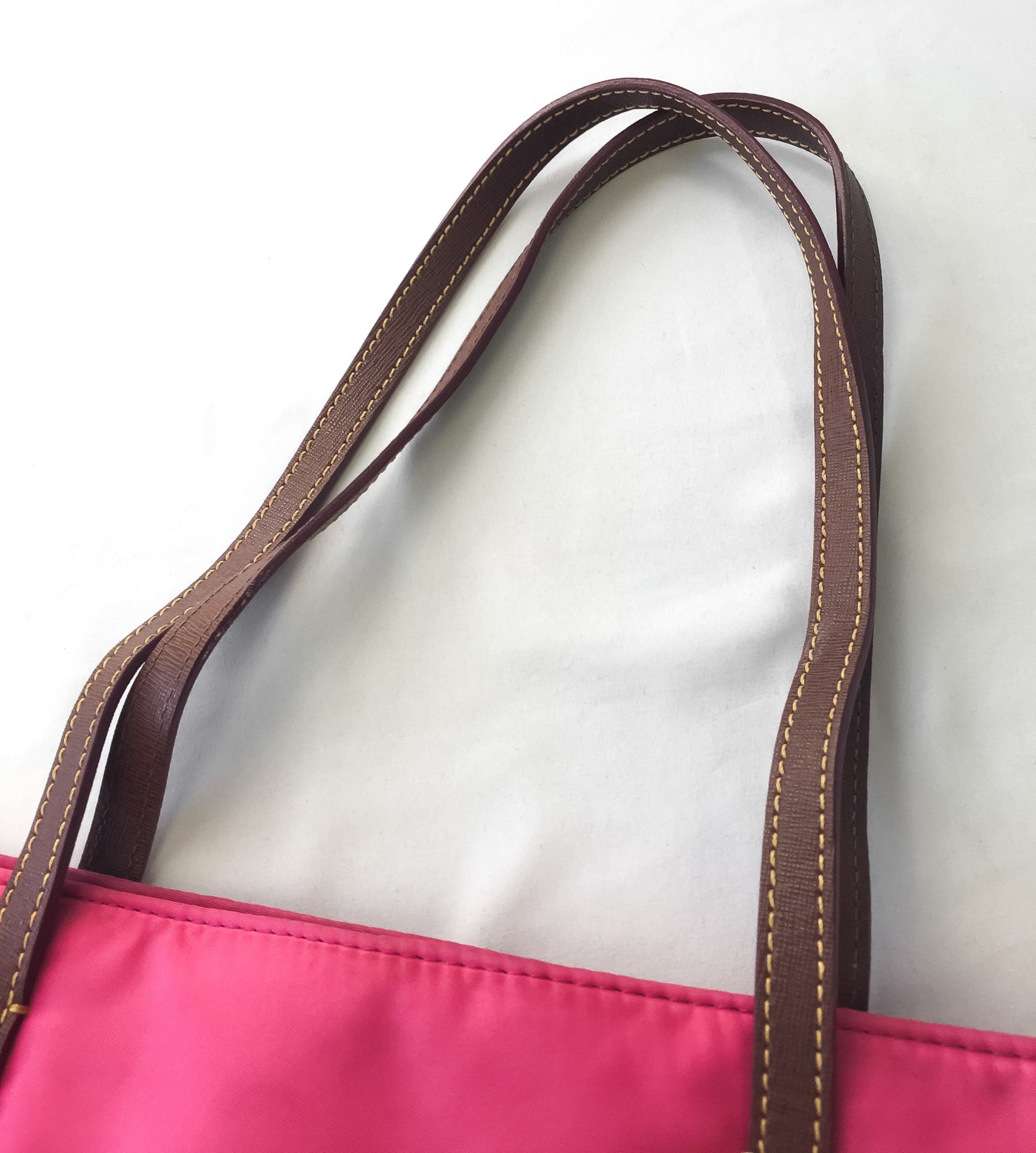 Dooney and Bourke Neon Pink Nylon Tote Shopper Bag