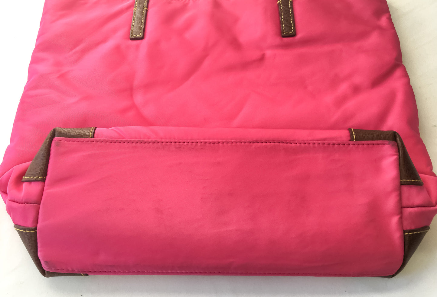 Dooney and Bourke Neon Pink Nylon Tote Shopper Bag