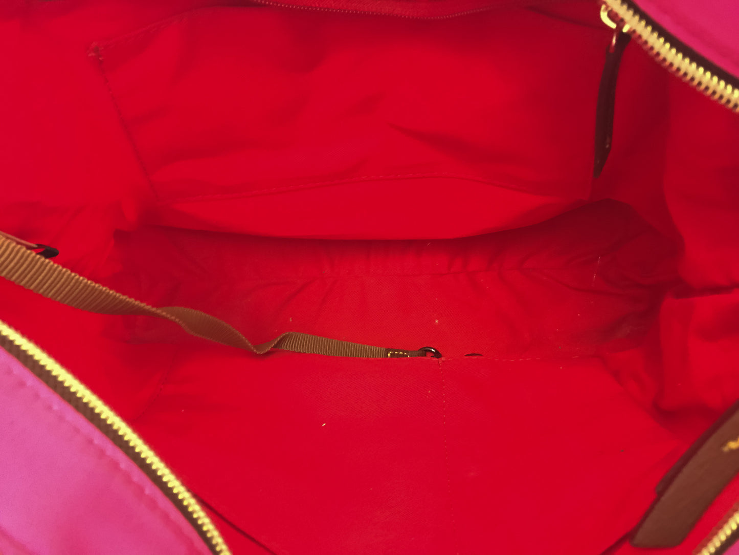 Dooney and Bourke Neon Pink Nylon Tote Shopper Bag