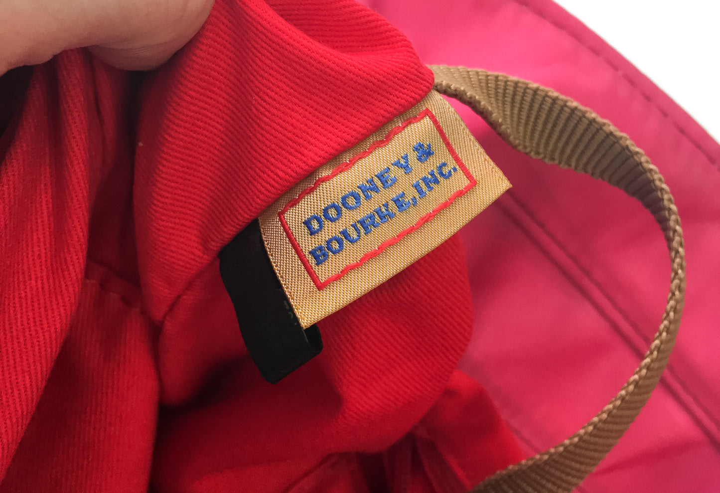 Dooney and Bourke Neon Pink Nylon Tote Shopper Bag