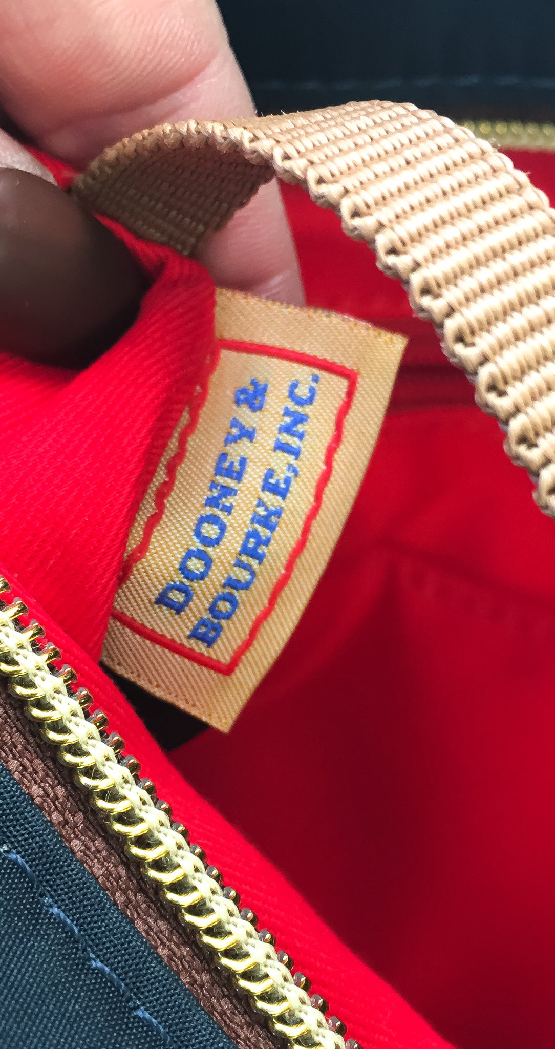 Dooney and Bourke Navy Nylon Tote Shopper Bag