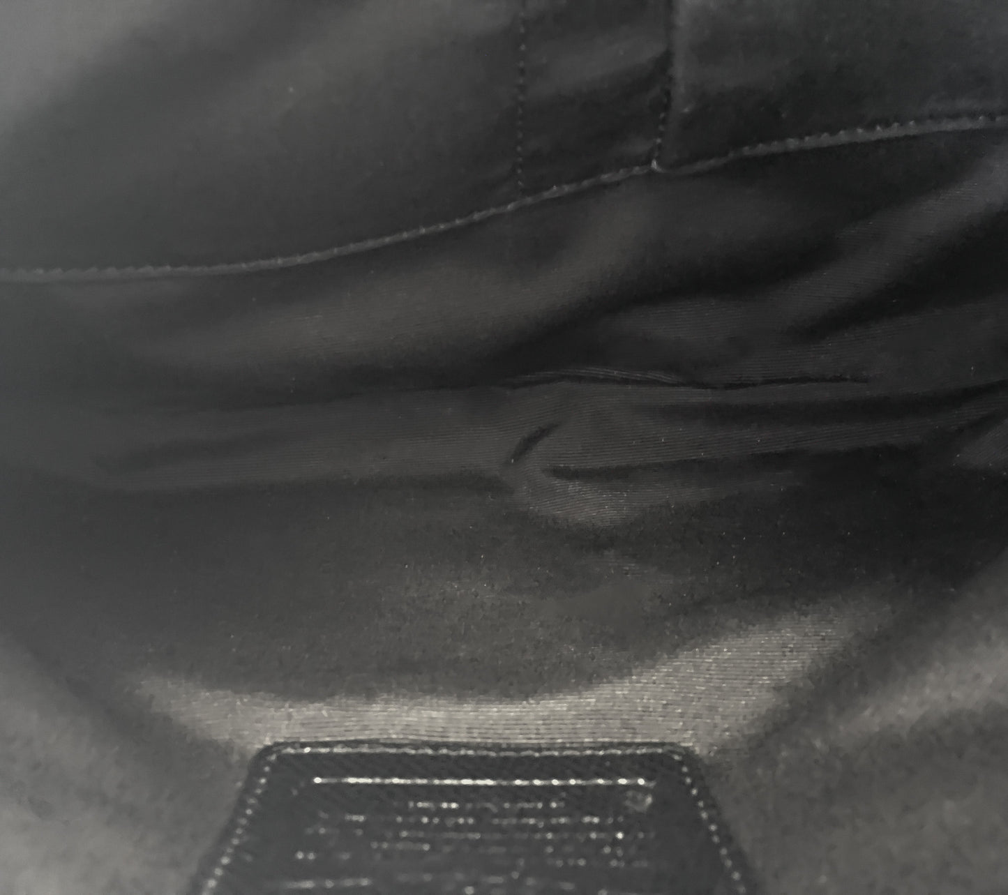 00s Coach Signature C Monogram Black Nylon Leather Trim Crossbody Bag