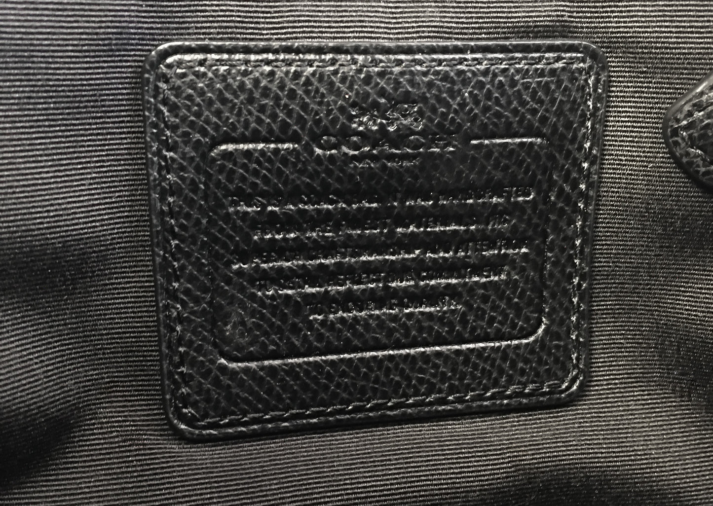 00s Coach Signature C Monogram Black Nylon Leather Trim Crossbody Bag