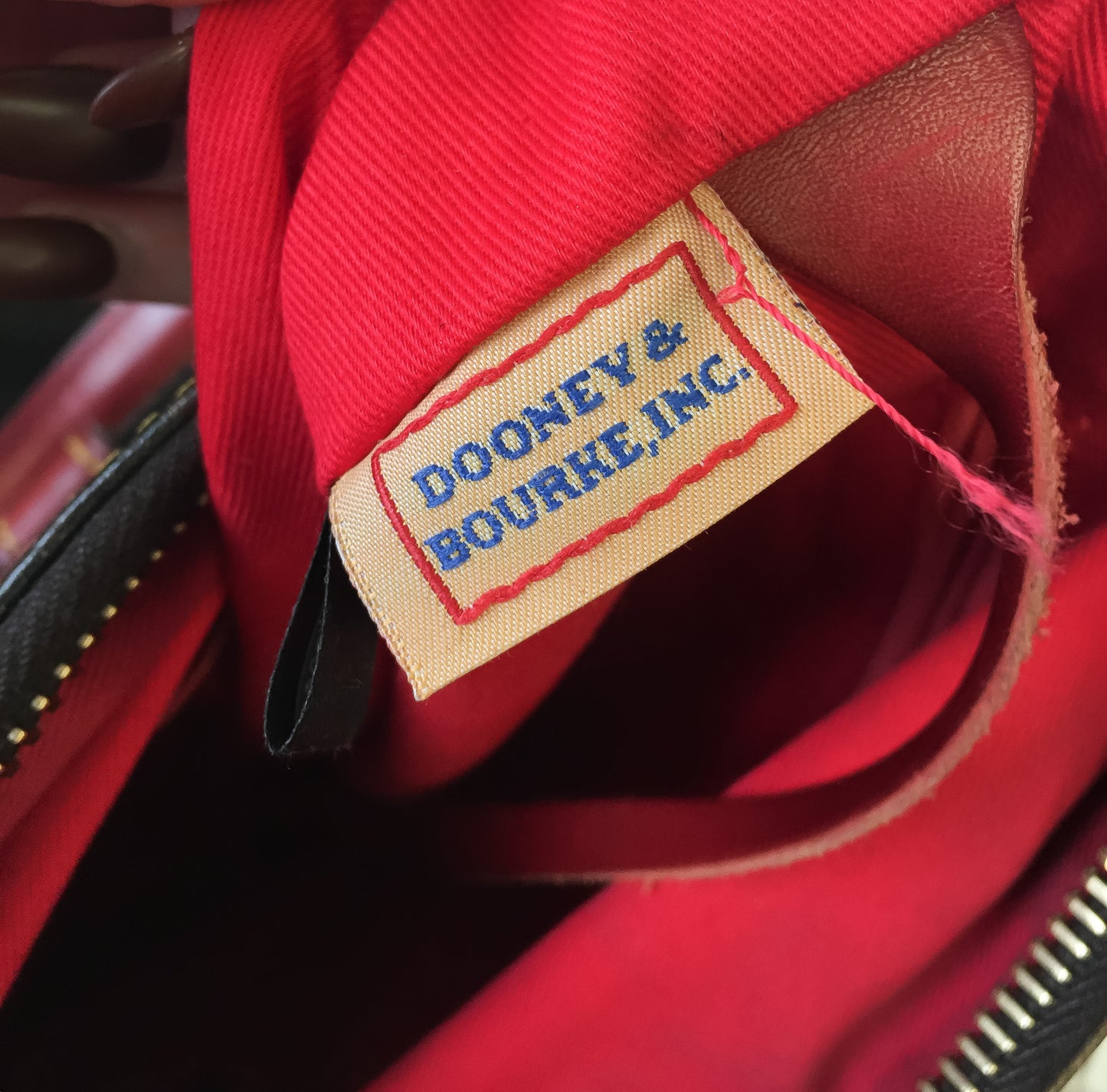 Y2K 00s Dooney and Bourke Cream/Black Burnished Safari Zebra Print Satchel Handbag