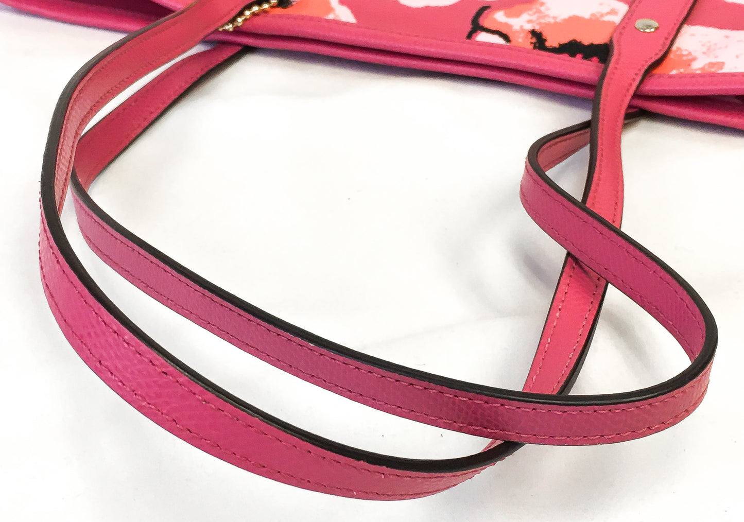 Coach Pink Wildflower Dahlia Large City Zip Tote Shoulder Bag