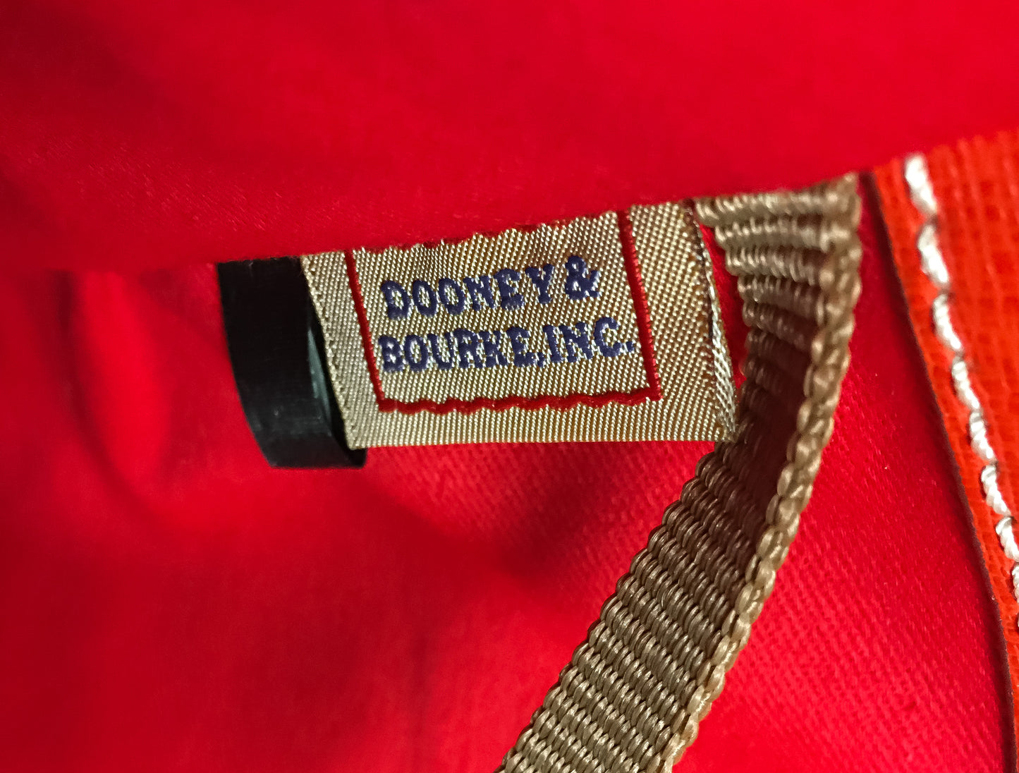 Dooney and Bourke Ashby Hot Orange Leather Shoulder Tote Bag