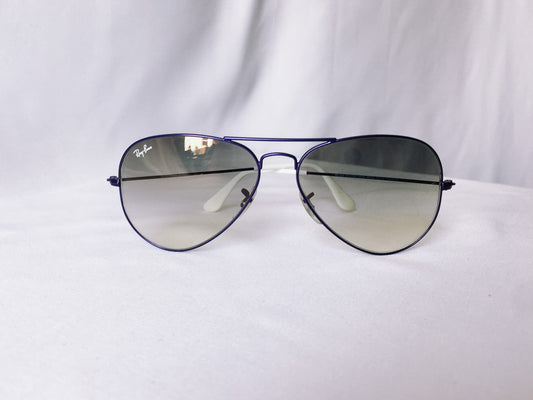 Purple Framed Large Metal Ray-Ban Aviator Sunglasses, Style RB3025