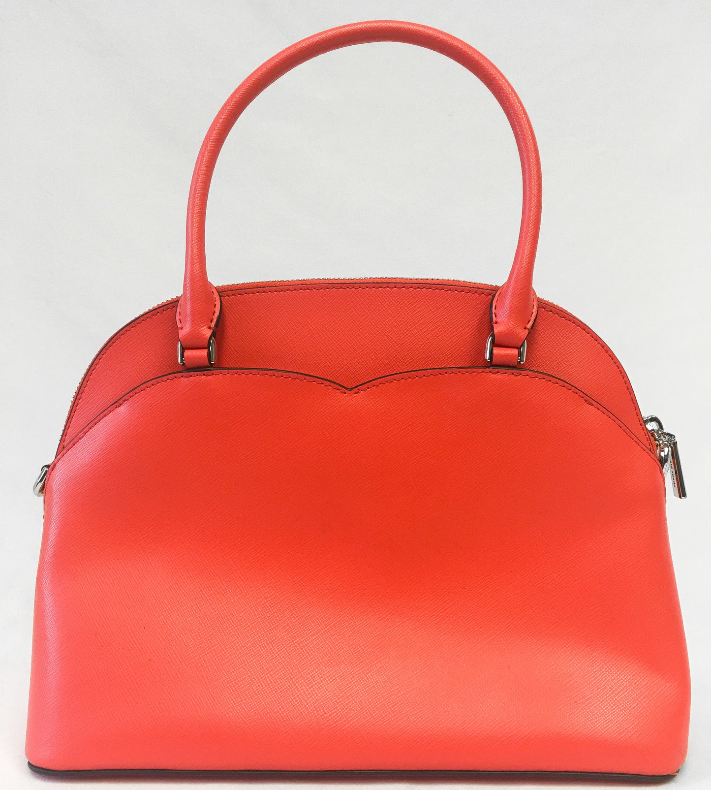 Kate Spade Coral/Hot Orange Domed Payton Leather Satchel