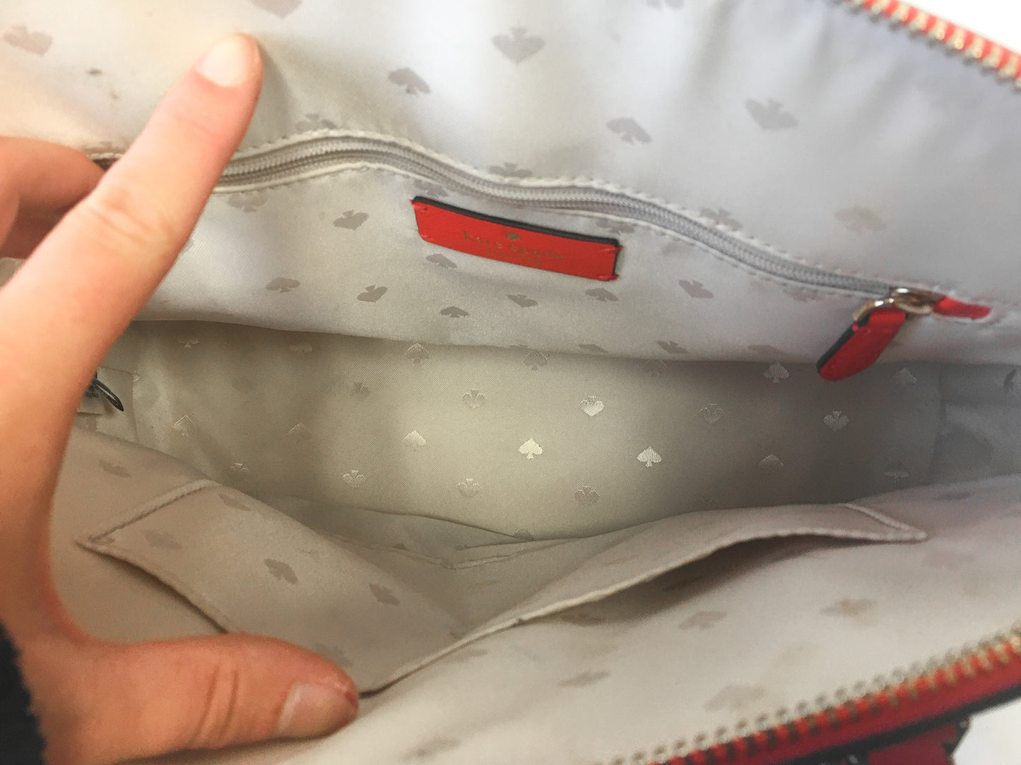 Kate Spade Coral/Hot Orange Domed Payton Leather Satchel