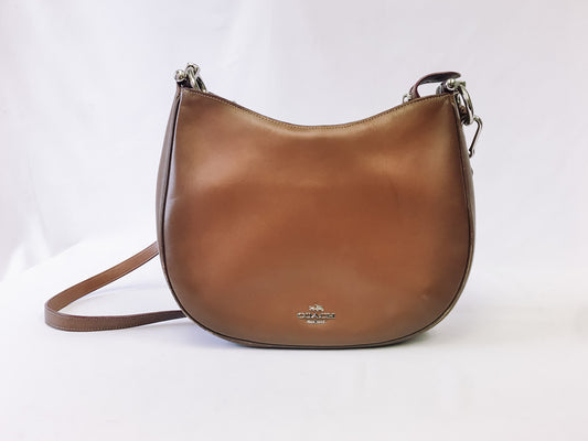Coach Nomad Leather Hobo Bag in Brown, Style #54868 Leather Shoulder Bag, Crossbody Purse