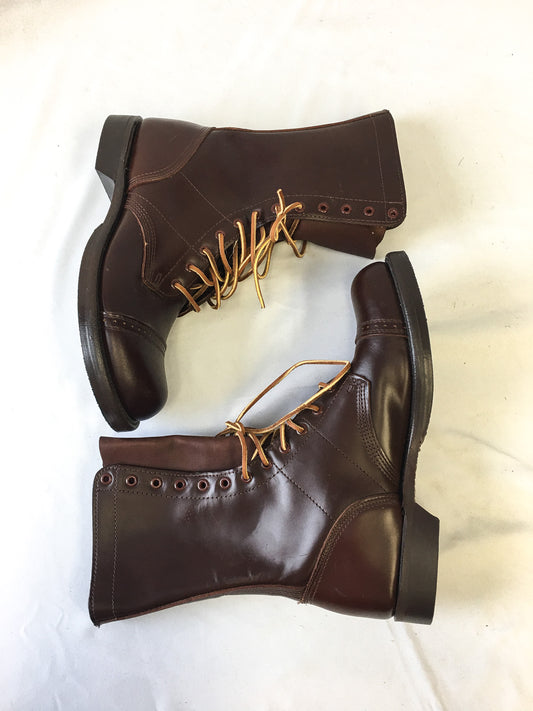 Vintage Corcoran Brown Leather Boots, Sz. 9