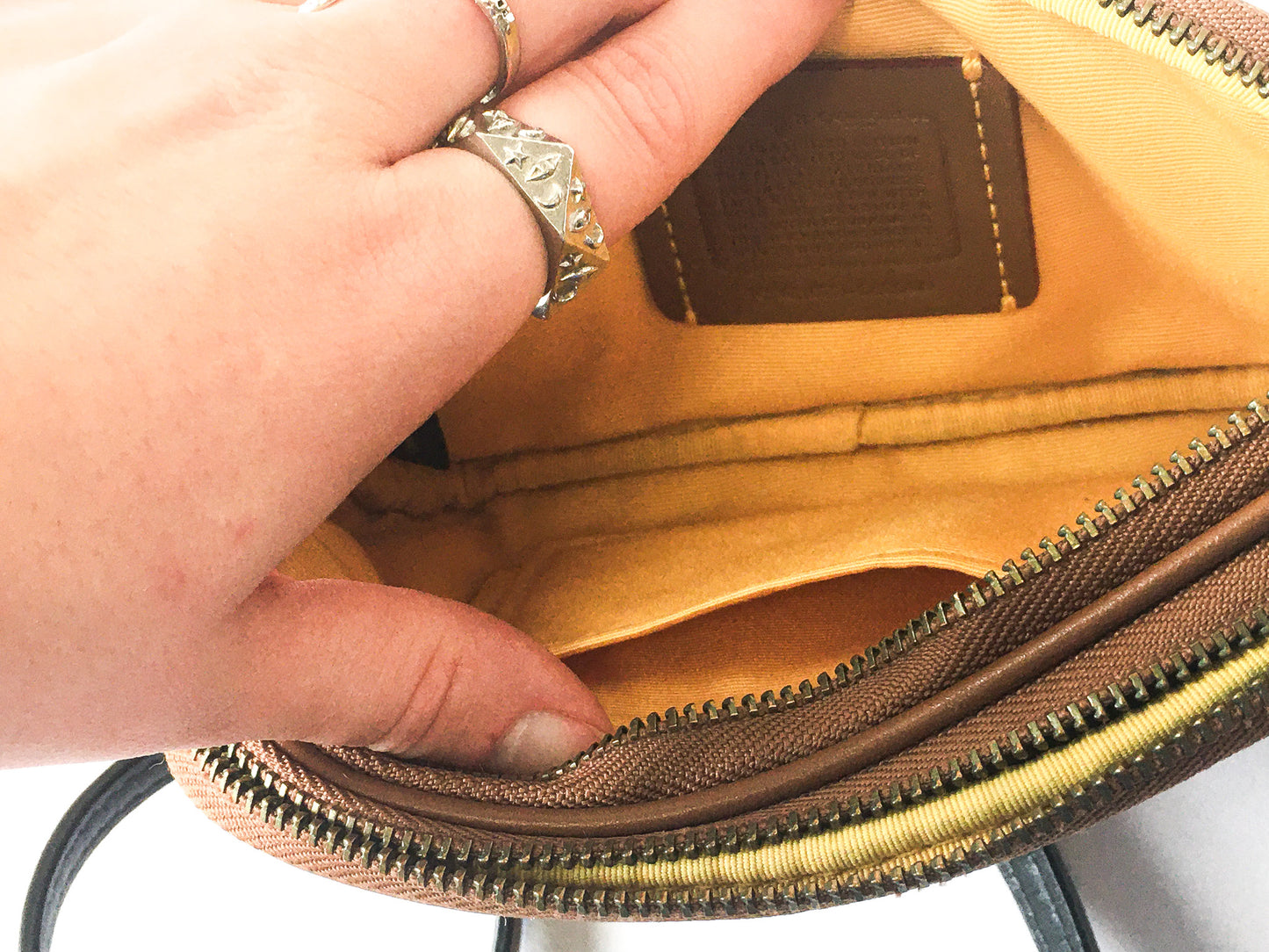 Coach x Disney Mickey Mouse Brown Sadie Leather Crossbody Bag